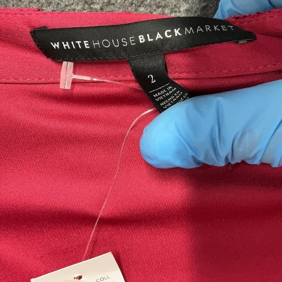 White House Black Market Off The Shoulder Red Lace Dress New - Picture 6 of 6